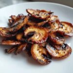 Air Fryer Mushroom Chips with Balsamic