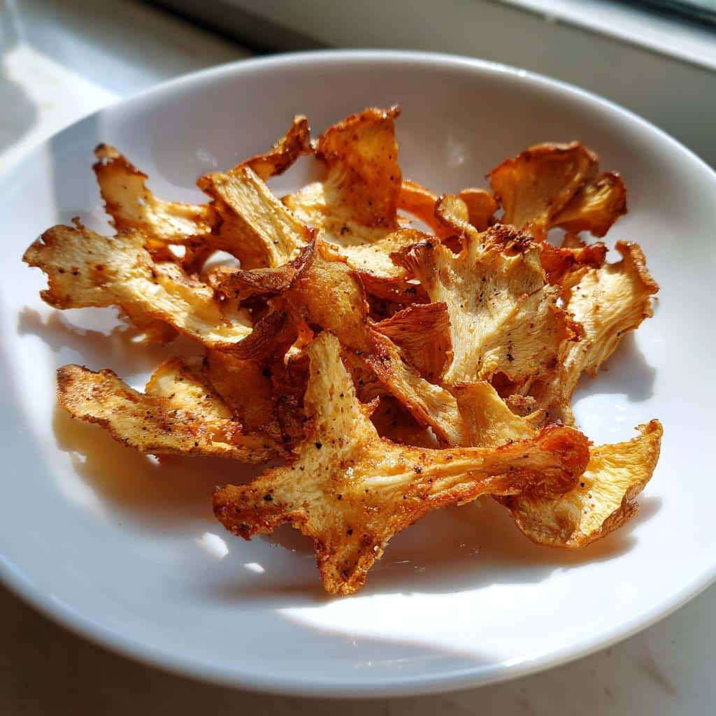Air Fryer Mushroom Chips