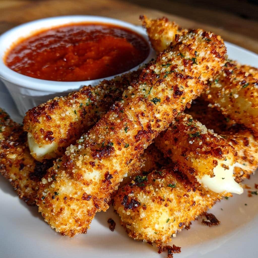 Air Fryer Parmesan Crusted Mozzarella Sticks - detail 1