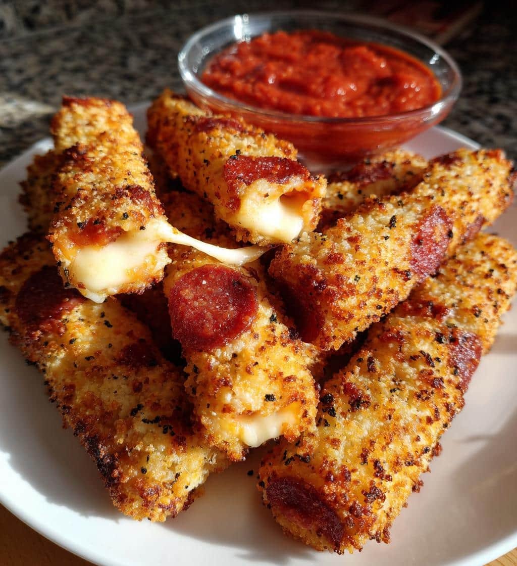 Air Fryer Pepperoni Pizza Cheese Sticks - detail 1
