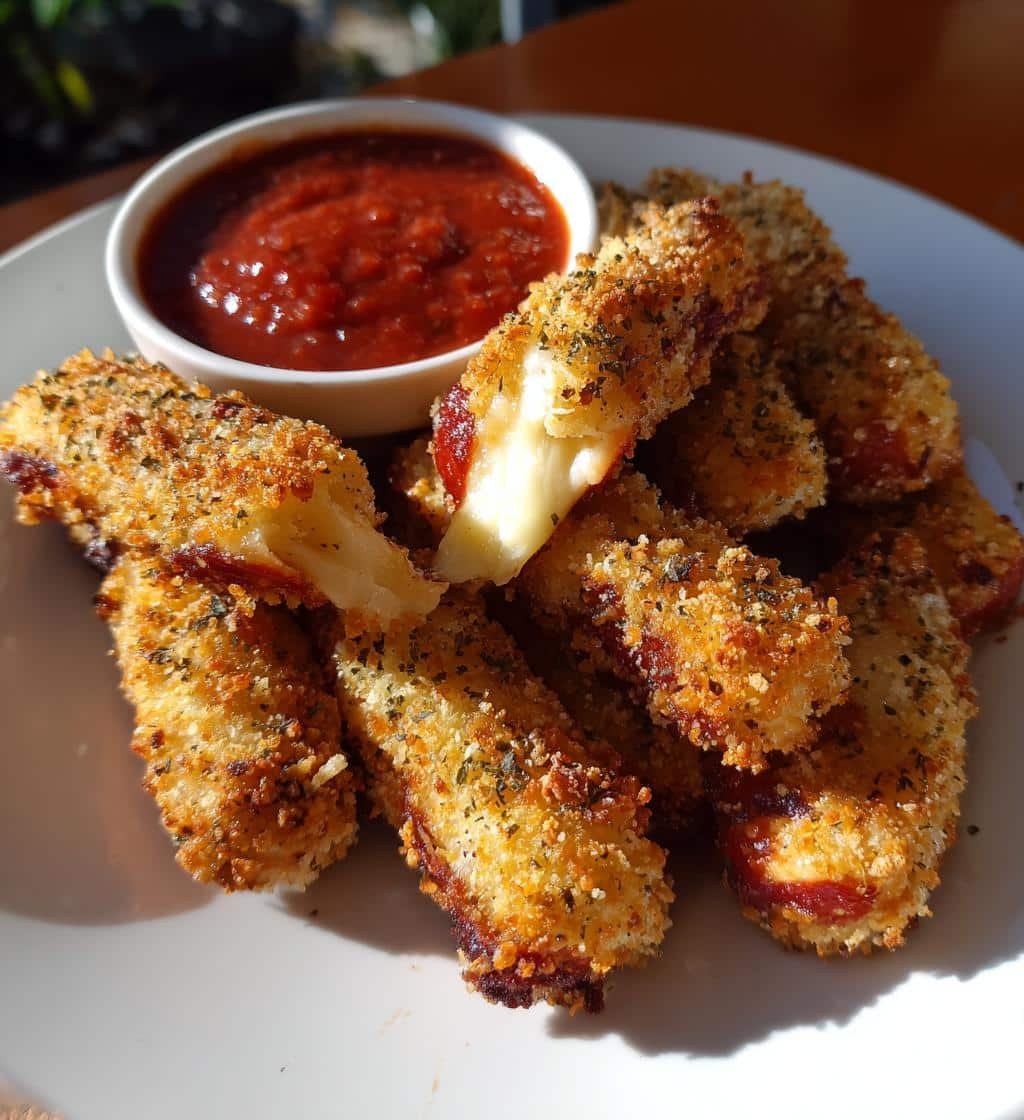 Air Fryer Pepperoni Pizza Cheese Sticks