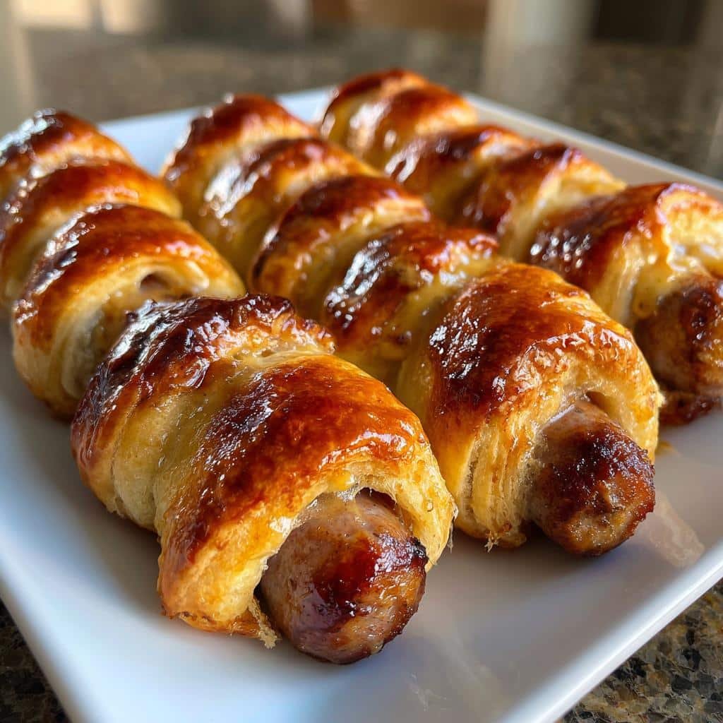 Air Fryer Pigs in a Blanket  Honey Mustard Glaze - detail 1