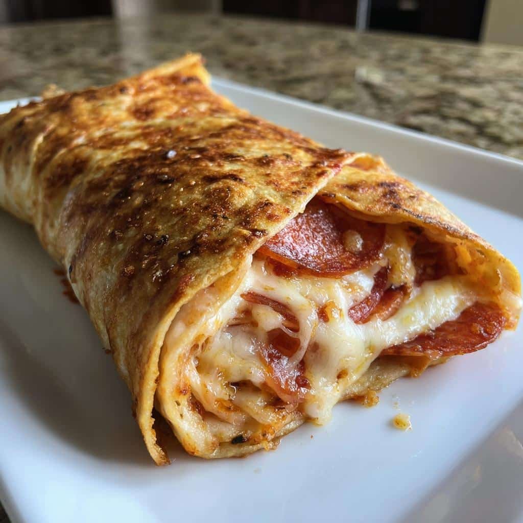 Air Fryer Pizza Burrito - Flour Tortilla Folded - detail 1