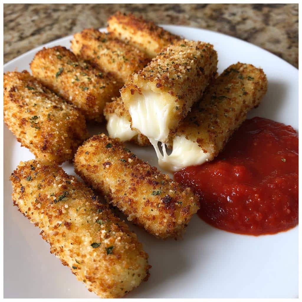 Air Fryer Quick Homemade Mozzarella Sticks - detail 1