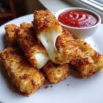 Air Fryer Quick Homemade Mozzarella Sticks