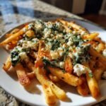 Air Fryer Quick Loaded Feta Spinach Fries