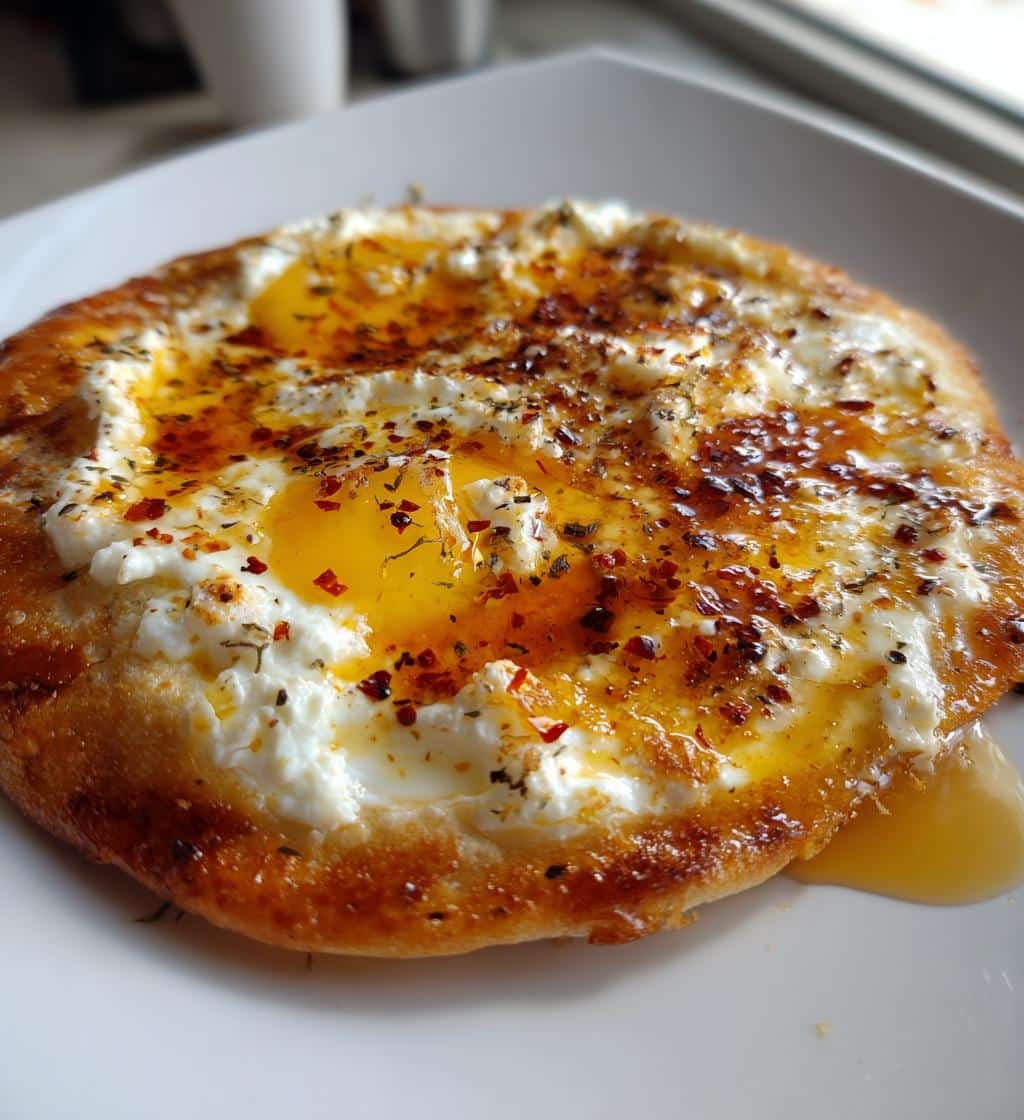 Air Fryer Ricotta & Honey Pizza