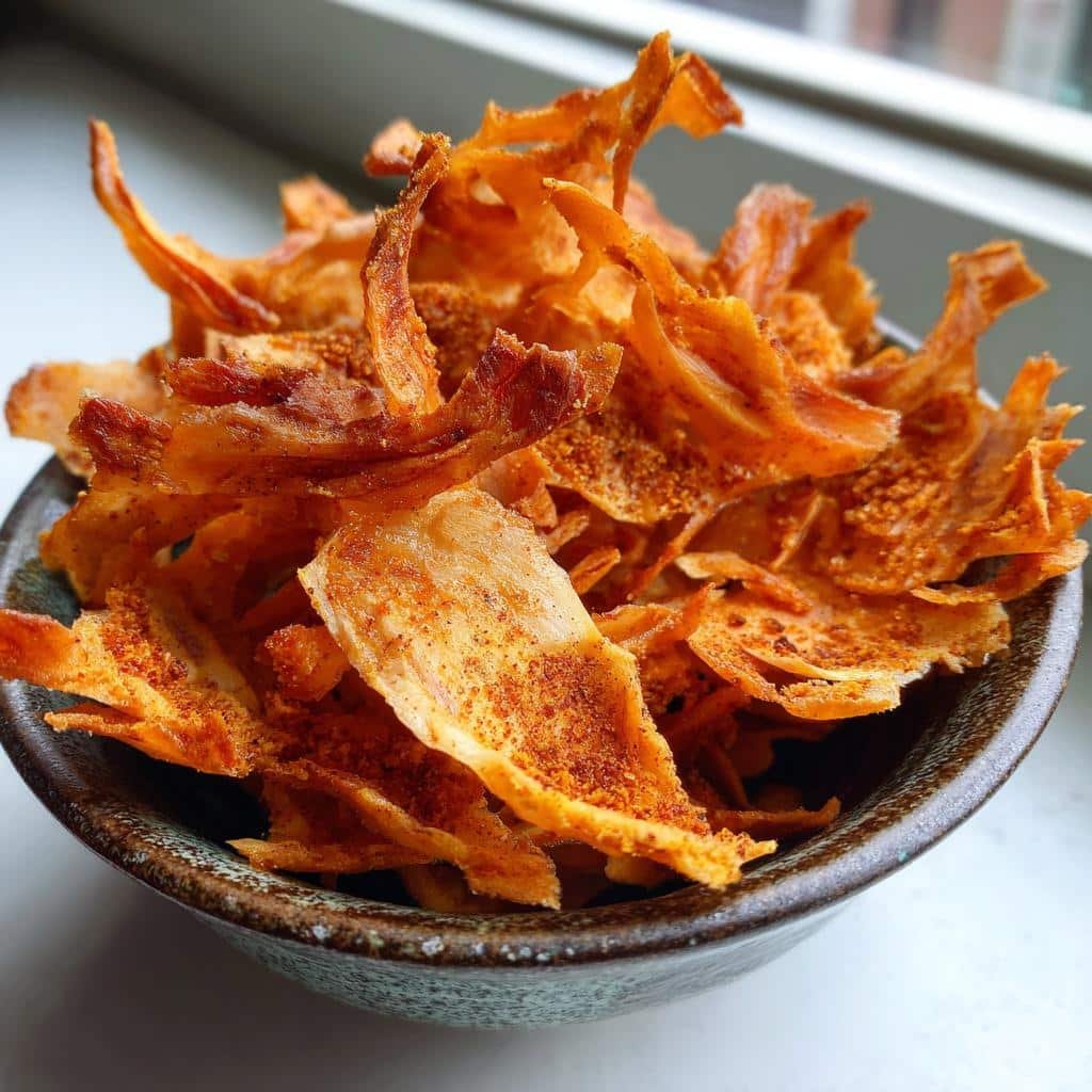 Air Fryer Spicy Chili Jackfruit Chips - detail 1