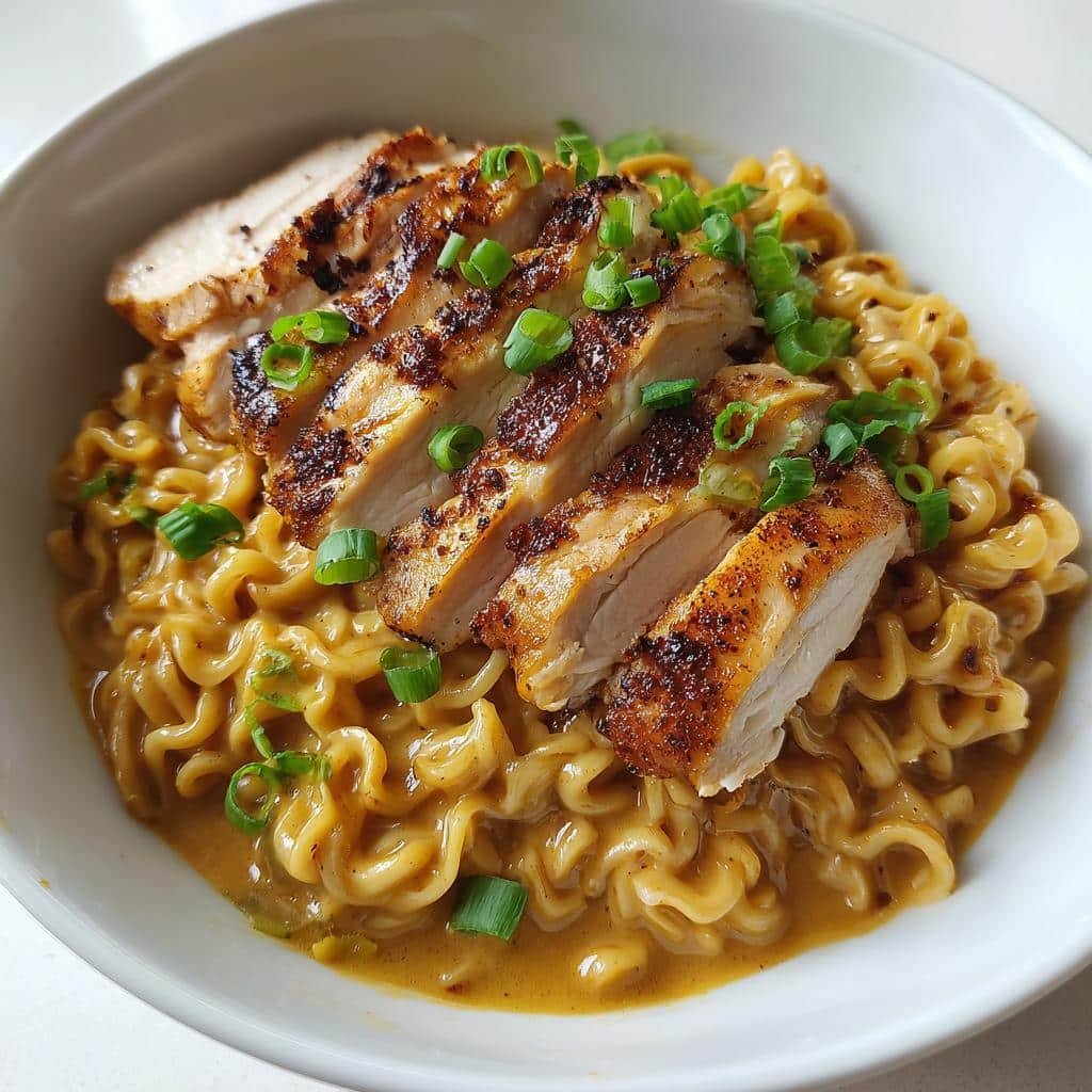 Air Fryer Spicy & Creamy Chicken Ramen - detail 1
