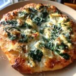 Air Fryer Spinach Artichoke Pizza