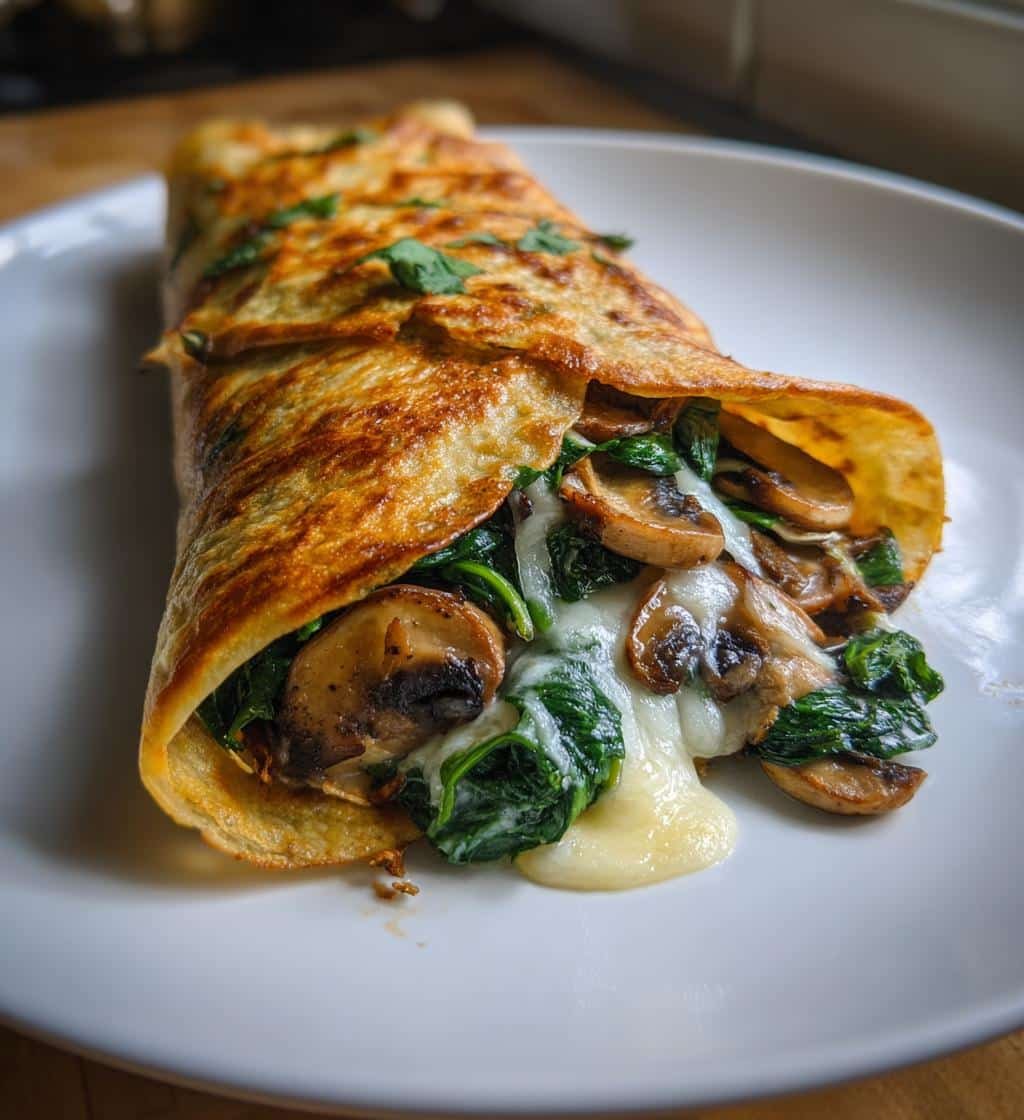 Air Fryer Spinach Mushroom Wraps - detail 1