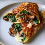 Air Fryer Spinach Mushroom Wraps