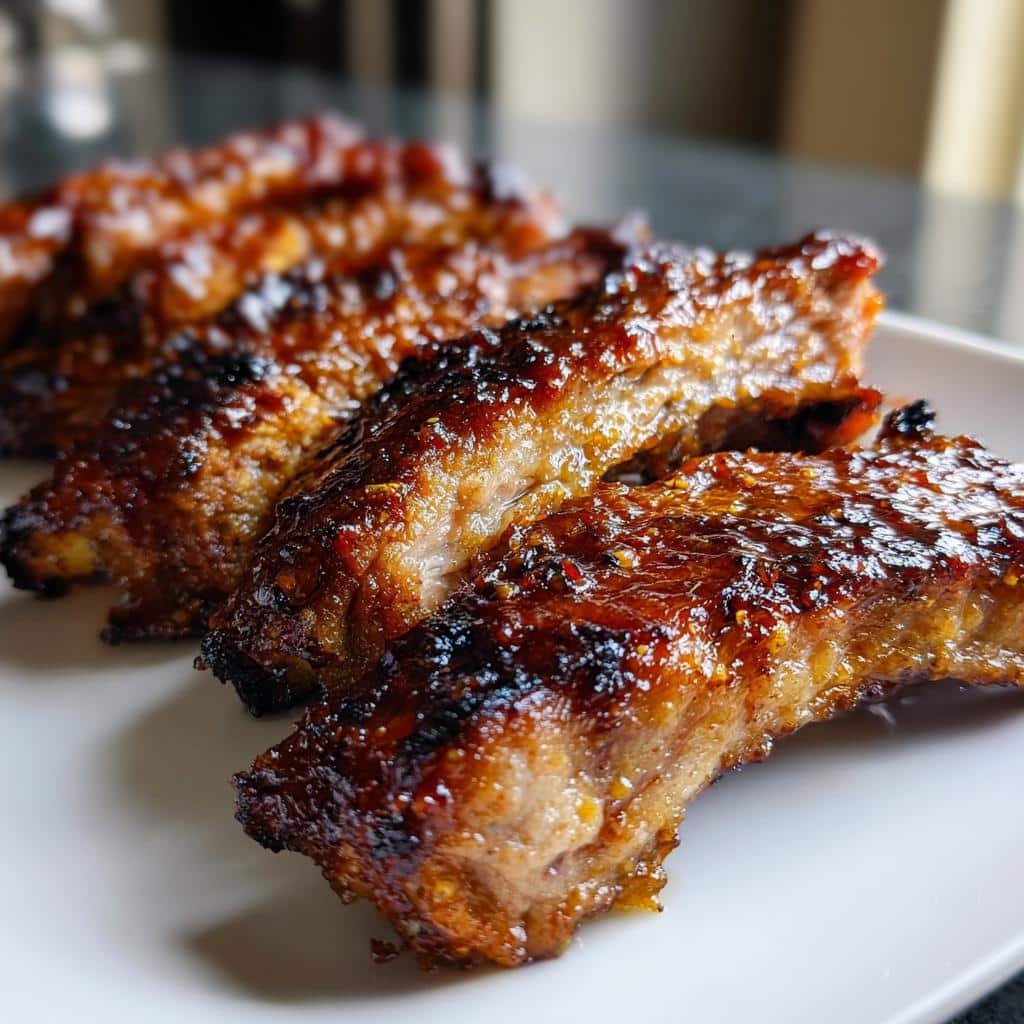 Air Fryer Sticky Asian Pork Ribs