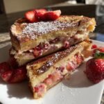 Air Fryer Strawberry Cheesecake Stuffed French Toast