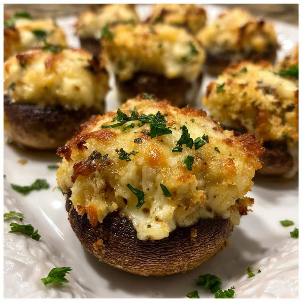 Air Fryer Stuffed Mushrooms (Festive)