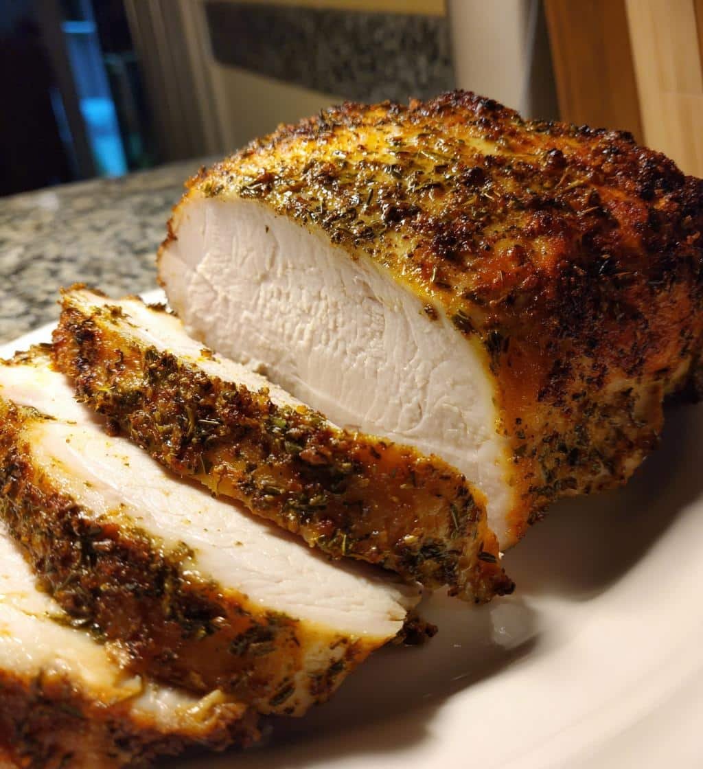 Air Fryer Turkey Breast Herb Seasoned