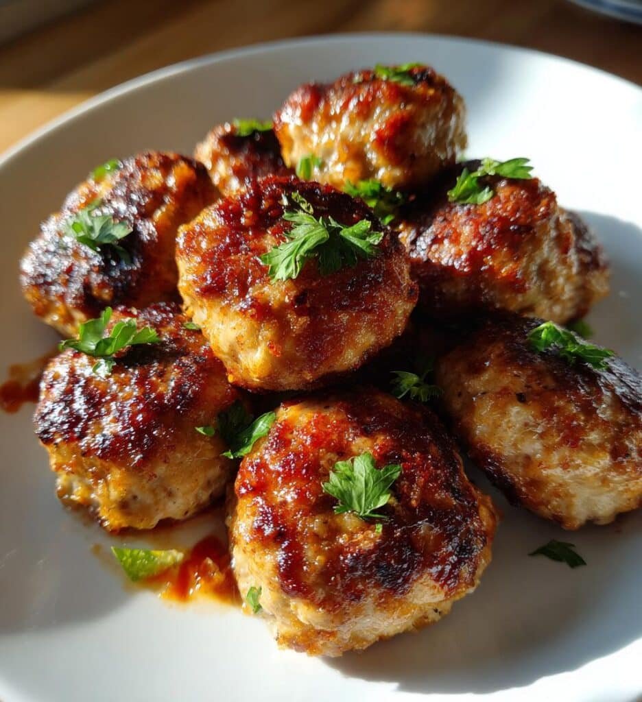 Air Fryer Turkey Meatballs Italian