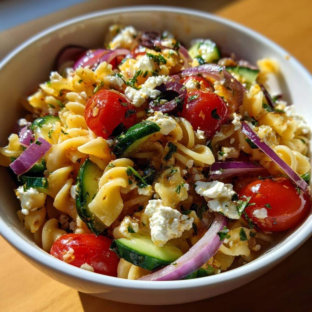 Air Fryer delicious Greek Pasta Salad - detail 1
