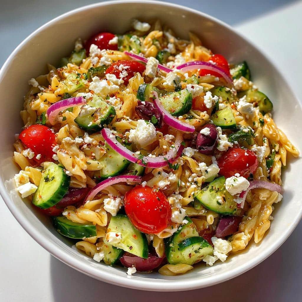 Air Fryer delicious Greek Pasta Salad