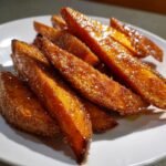 Air Fryer innamon Sugar Sweet Potato Wedges