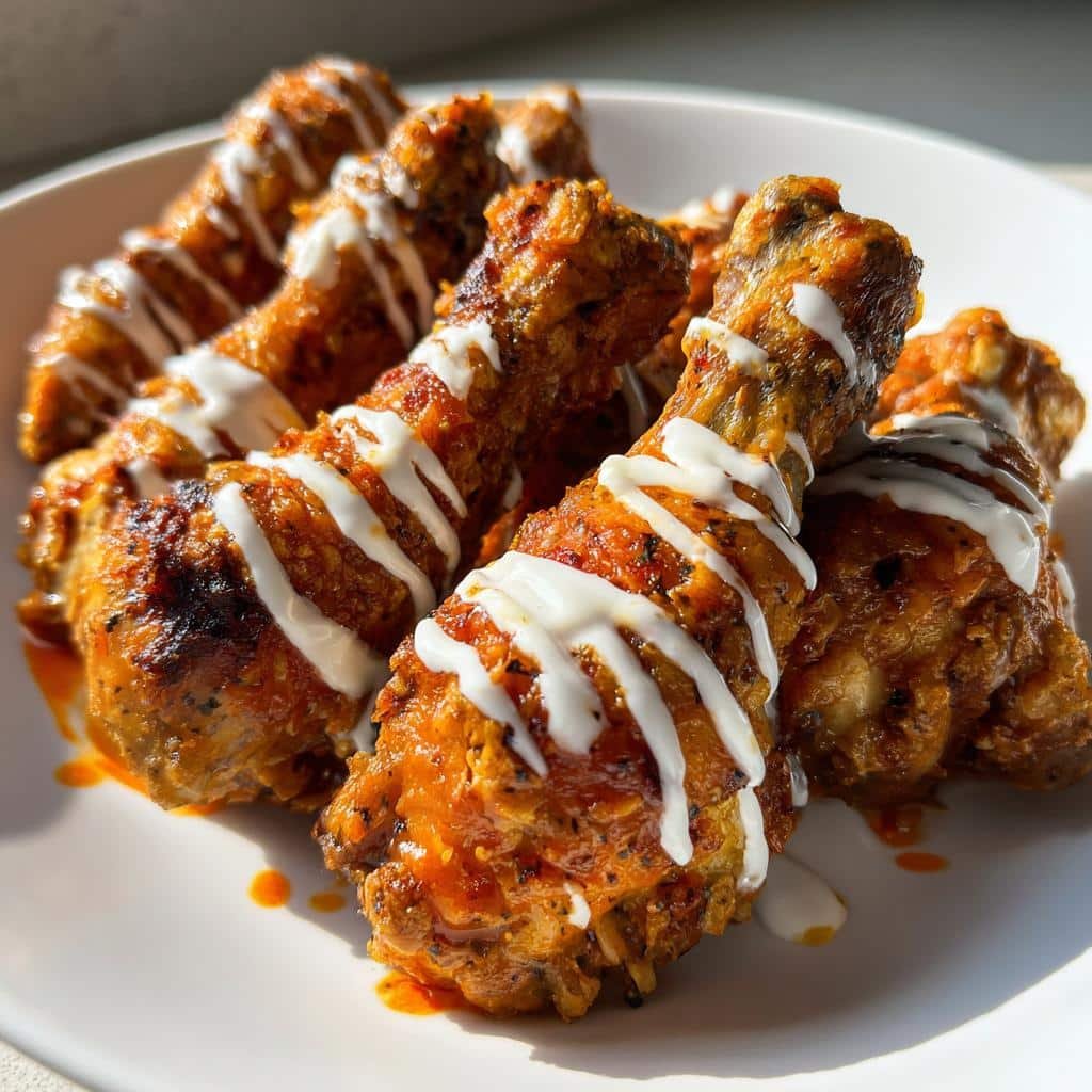 Buffalo Ranch Air Fryer Drumsticks