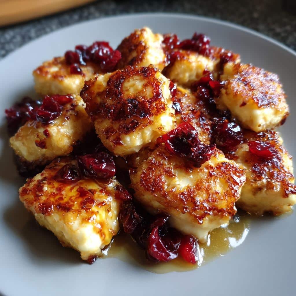 Cranberry brie halloumi bites (air fryer)
