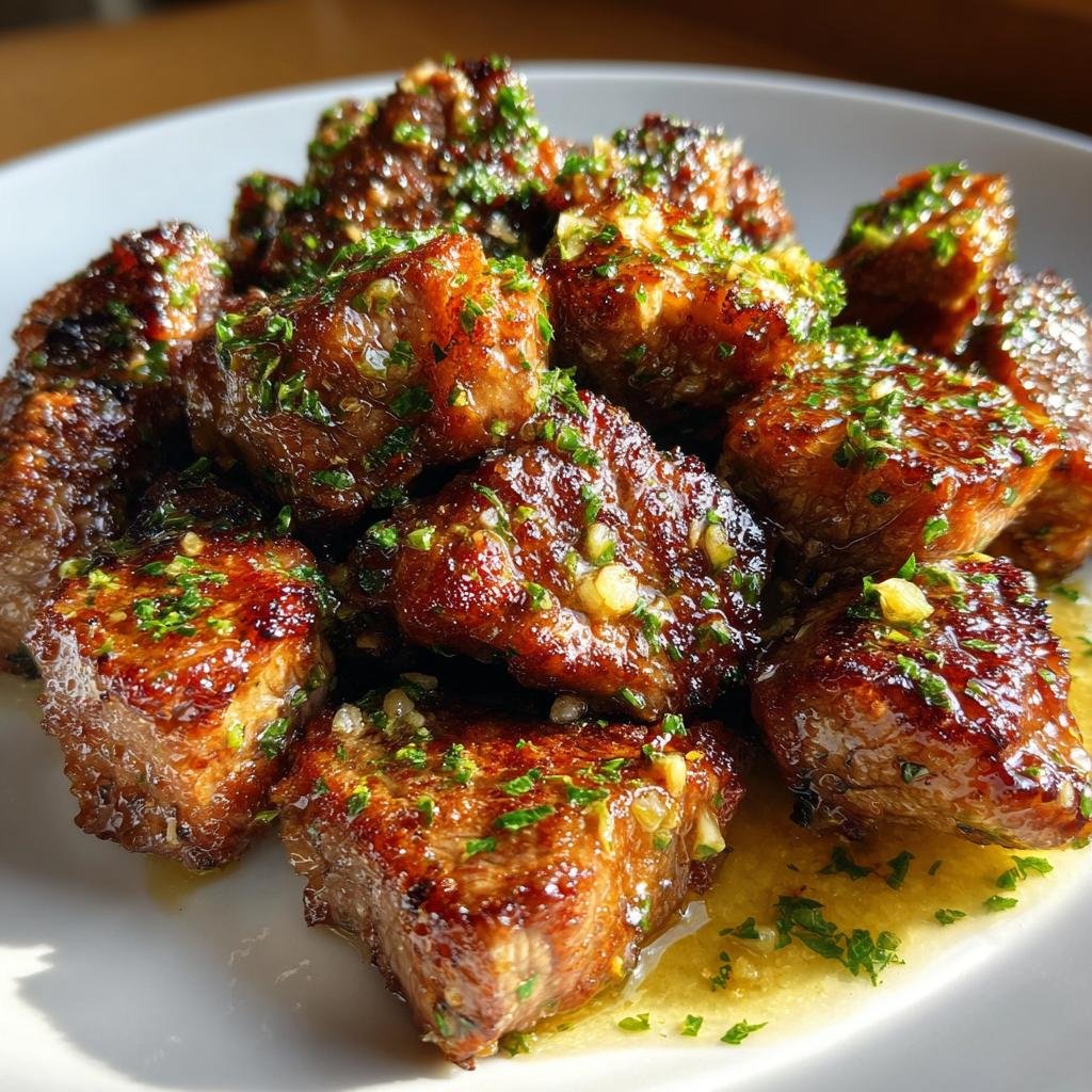 20-Minute Crispy Steak Bites with Garlic Butter - Irresistible! 4 Crispy steak bites with garlic butter (air fryer) - detail 1