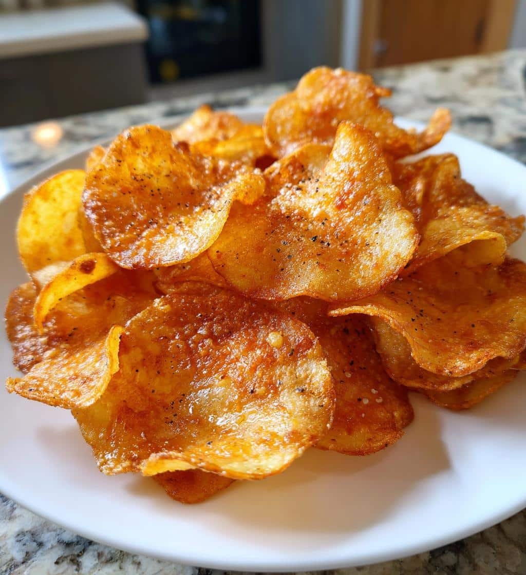 Easy Air Fryer Crispy Honey Mustard Potato Chips - detail 1