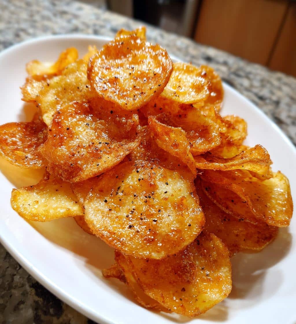 Easy Air Fryer Crispy Honey Mustard Potato Chips