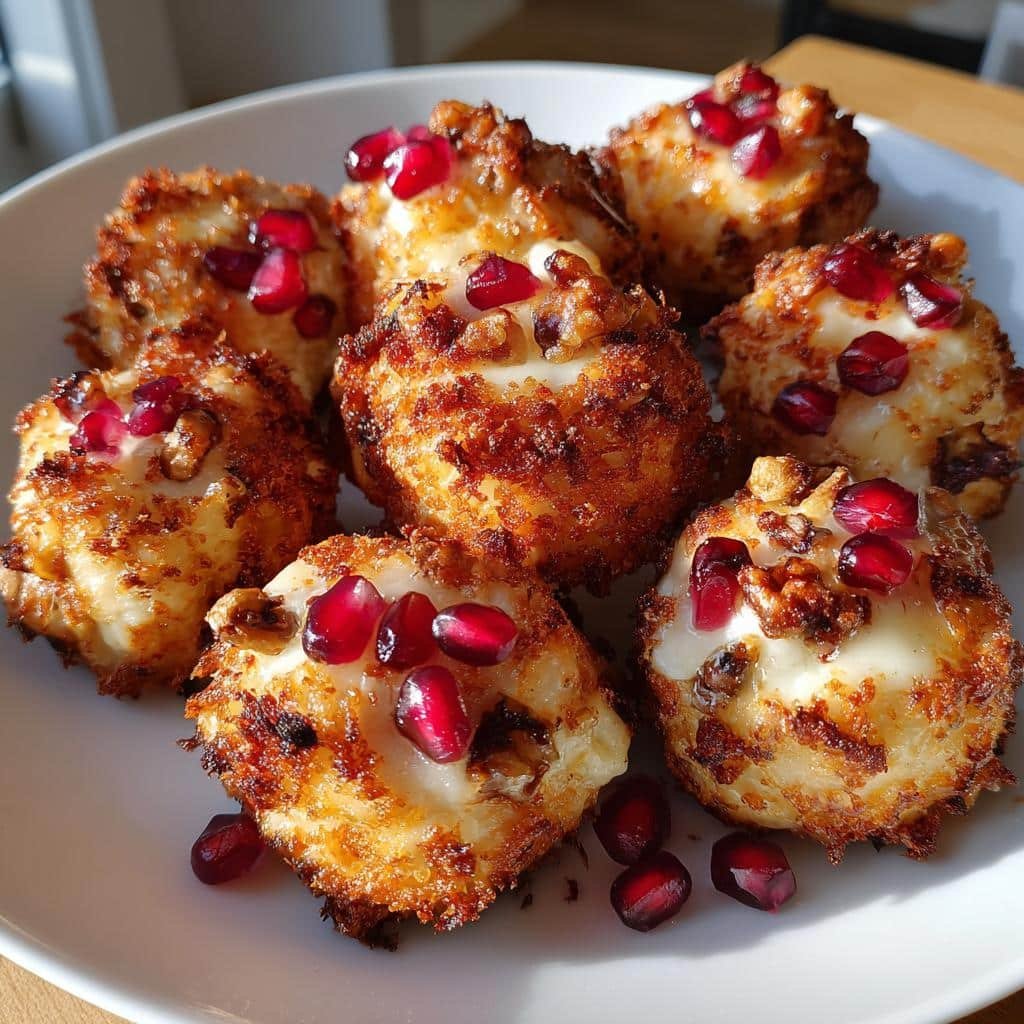 Easy Air Fryer Pomegranate & Walnut Cheese Bites - detail 1