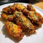 Garlic Parmesan Crispy Air Fryer Wings