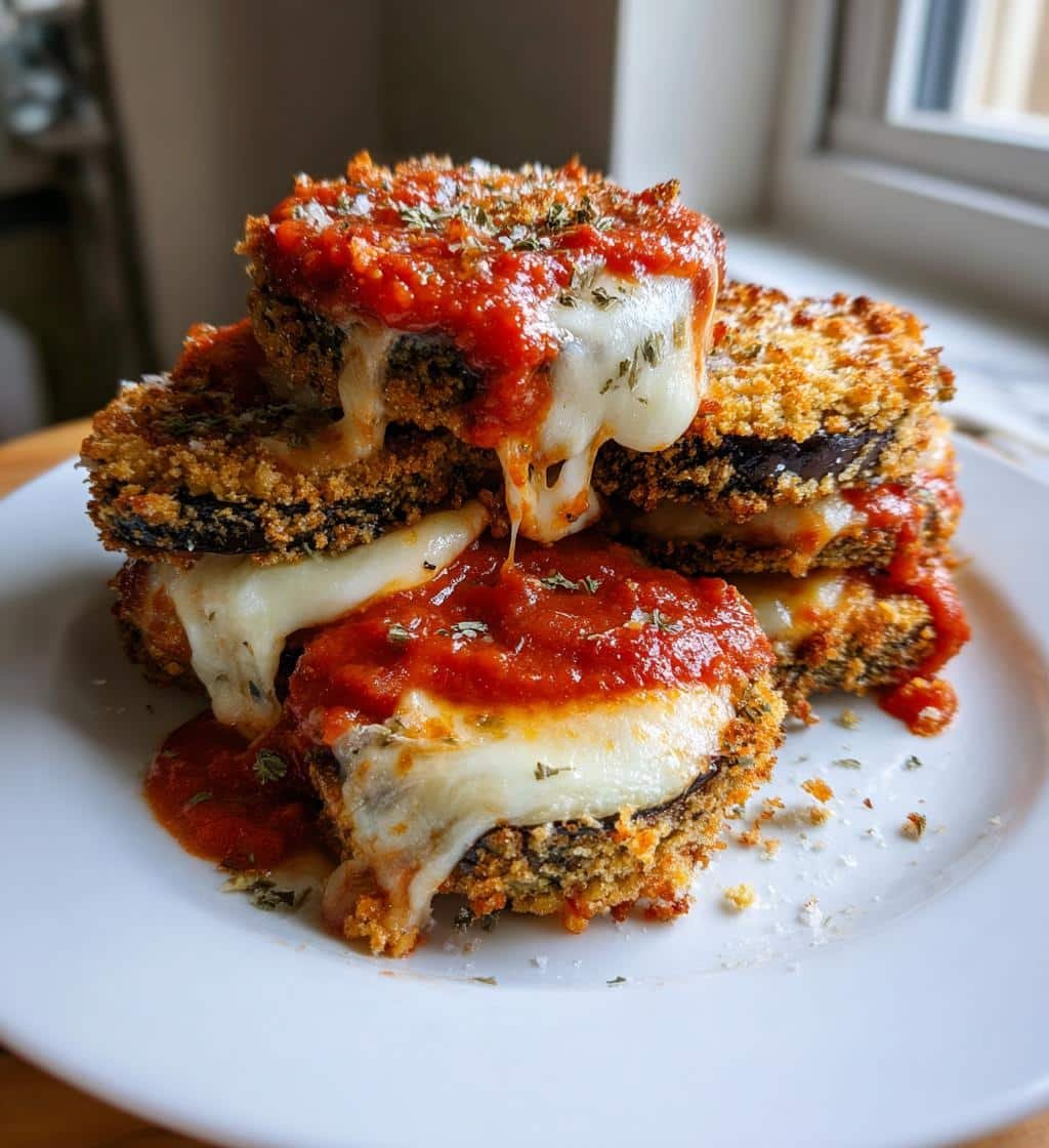 Homemade Air Fryer Eggplant Parmesan  Veggie - detail 1