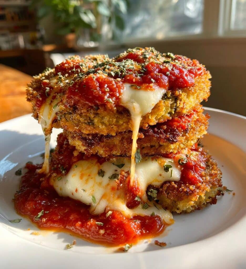 Homemade Air Fryer Eggplant Parmesan Veggie