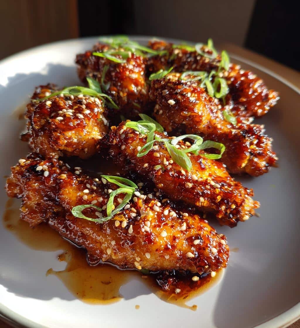 Honey Garlic Air Fryer Wings