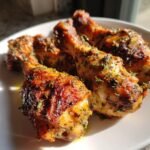 Lemon Garlic Herb Air Fryer Drumsticks
