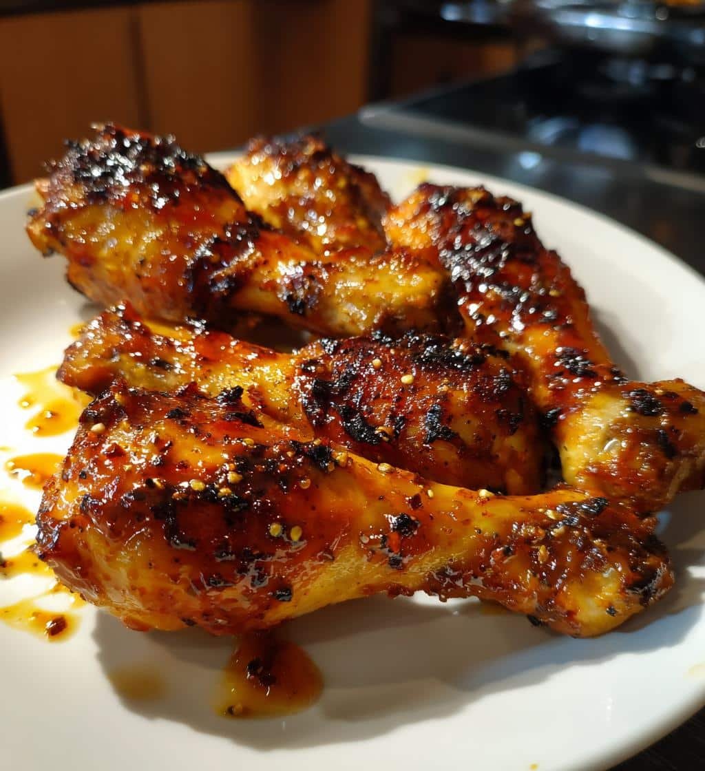 Peach BBQ Air Fryer Drumsticks - detail 1