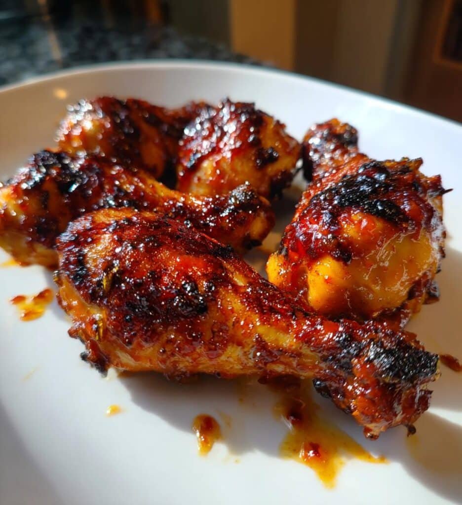 Peach BBQ Air Fryer Drumsticks
