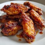 Peach Bourbon Air Fryer Wings