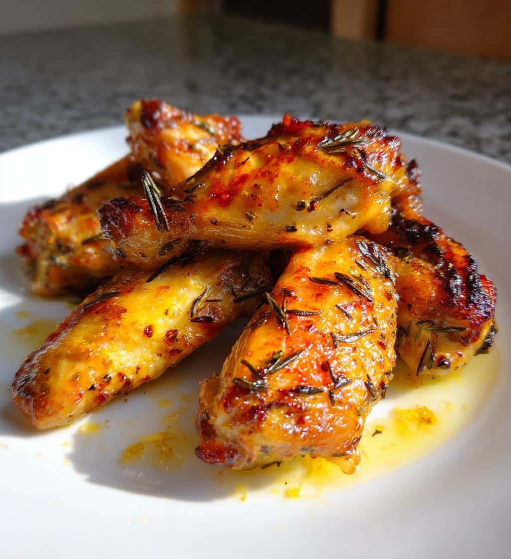 Rosemary Lemon Air Fryer Wings - detail 1