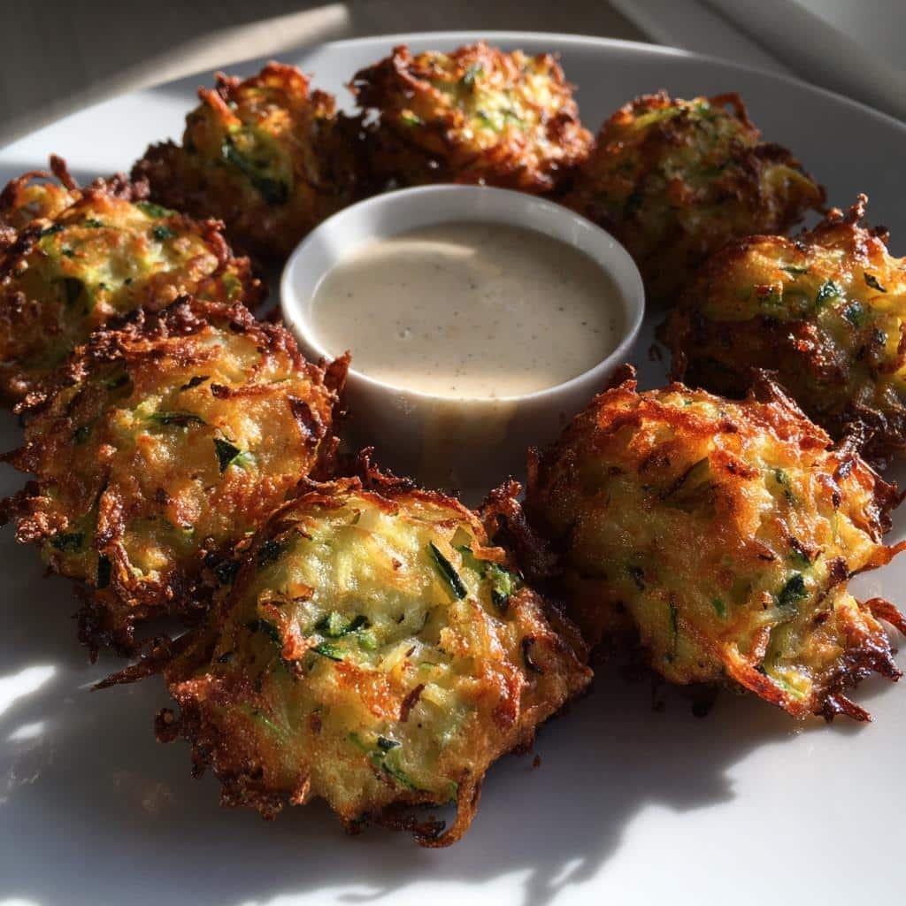 Zucchini fritter bites in Air Fryer