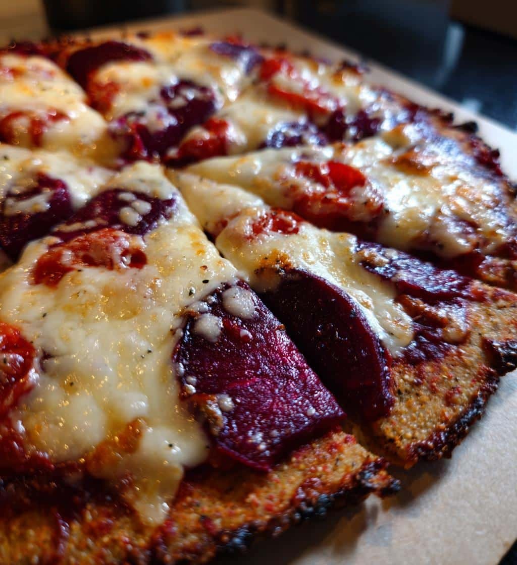 Air Fryer Beet & Chickpea Crust Pizza - detail 1