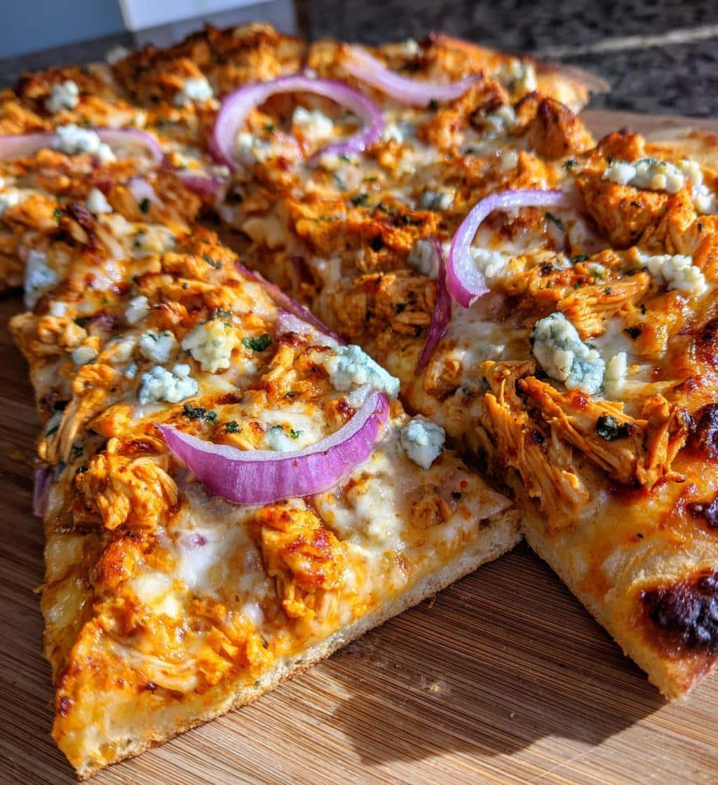 Air Fryer Buffalo Chicken Pizza - detail 1
