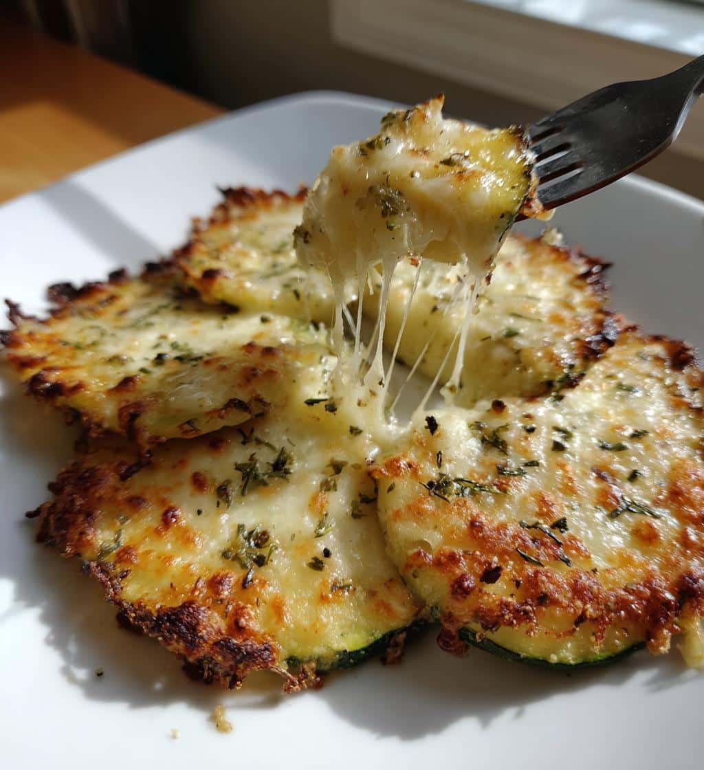 Air Fryer Cheesy Garlic Zucchini Steaks - detail 1