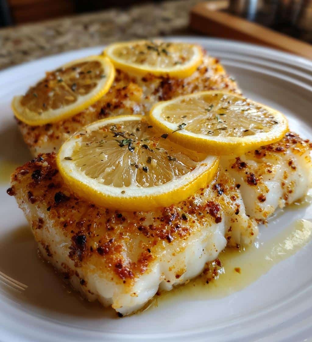 Air Fryer Cod with Old Bay and Lemon Slices - detail 1