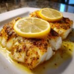 Air Fryer Cod with Old Bay and Lemon Slices