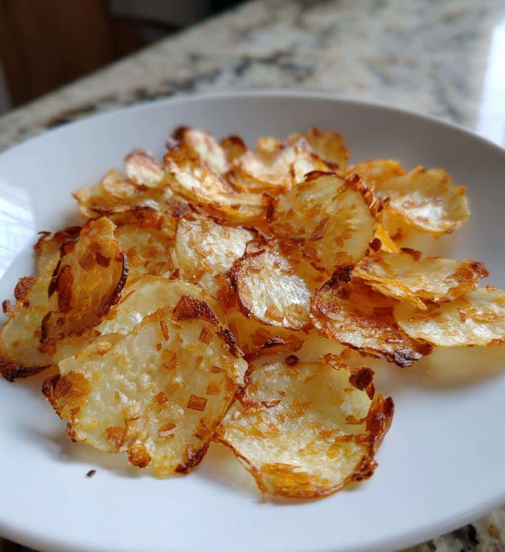 Air Fryer Crispy Charred Garlic Chips - detail 1
