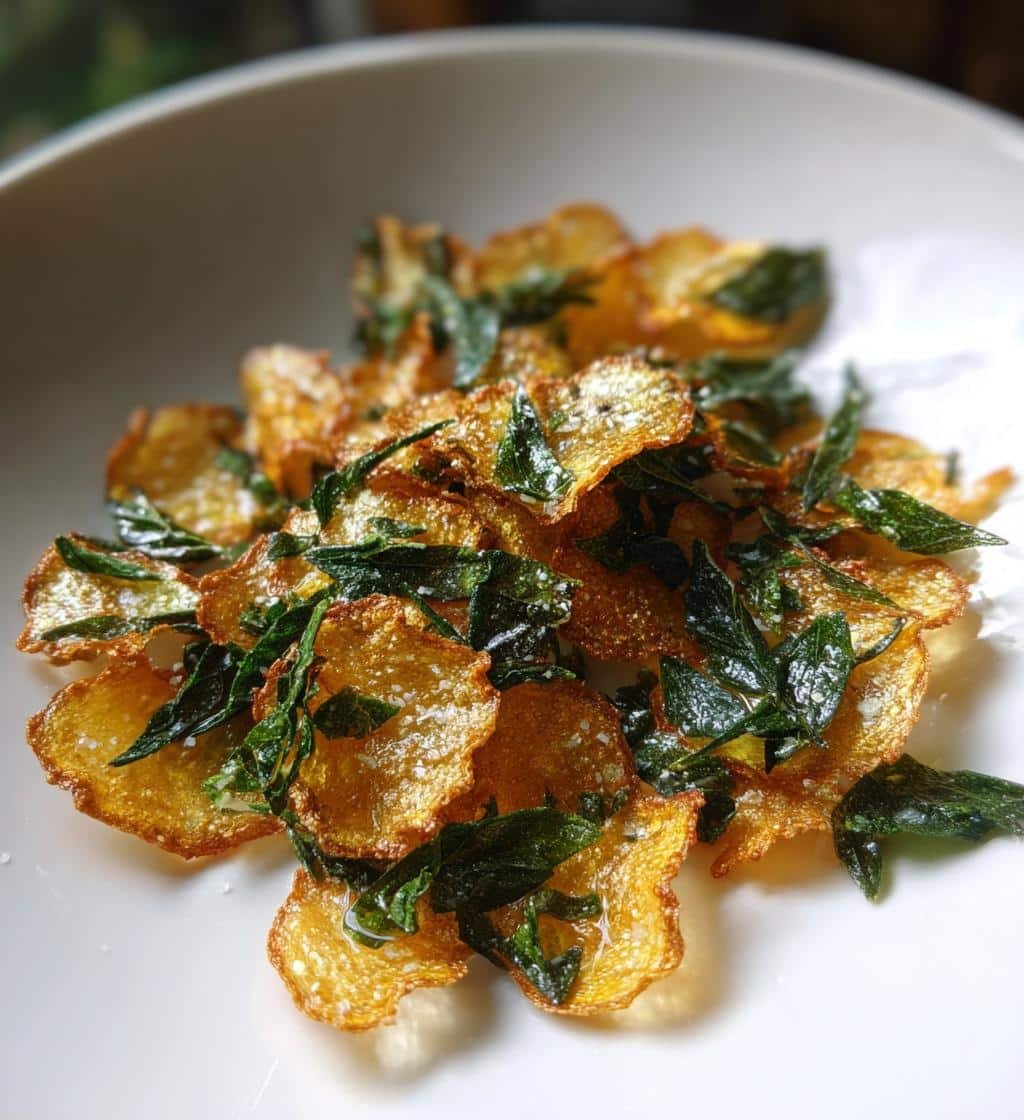 Air Fryer Crispy Garlic & Basil Chips - detail 1