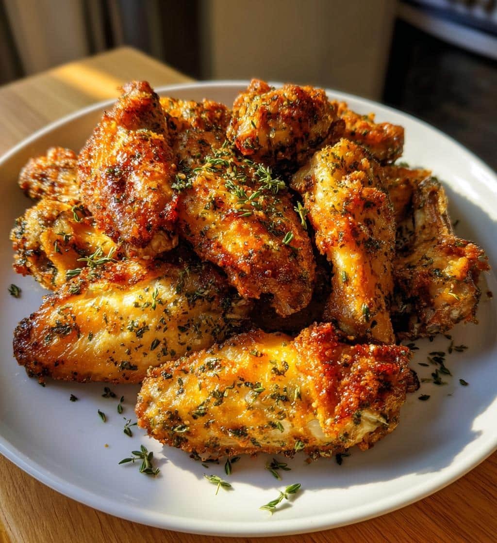 Air Fryer Crispy Garlic & Herb de Provence Wings