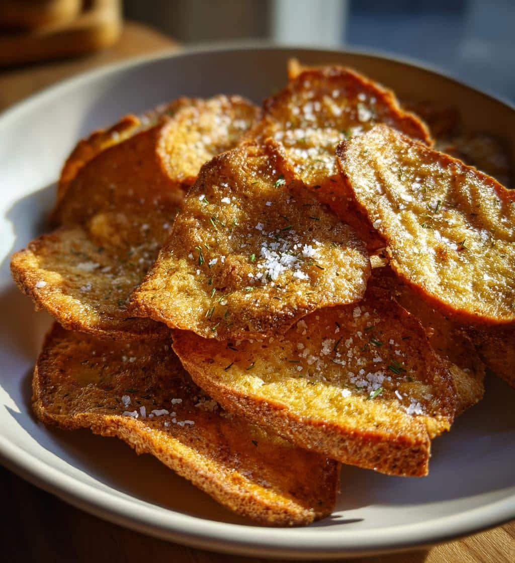 Air Fryer Crispy Rye Bread Chips - detail 1
