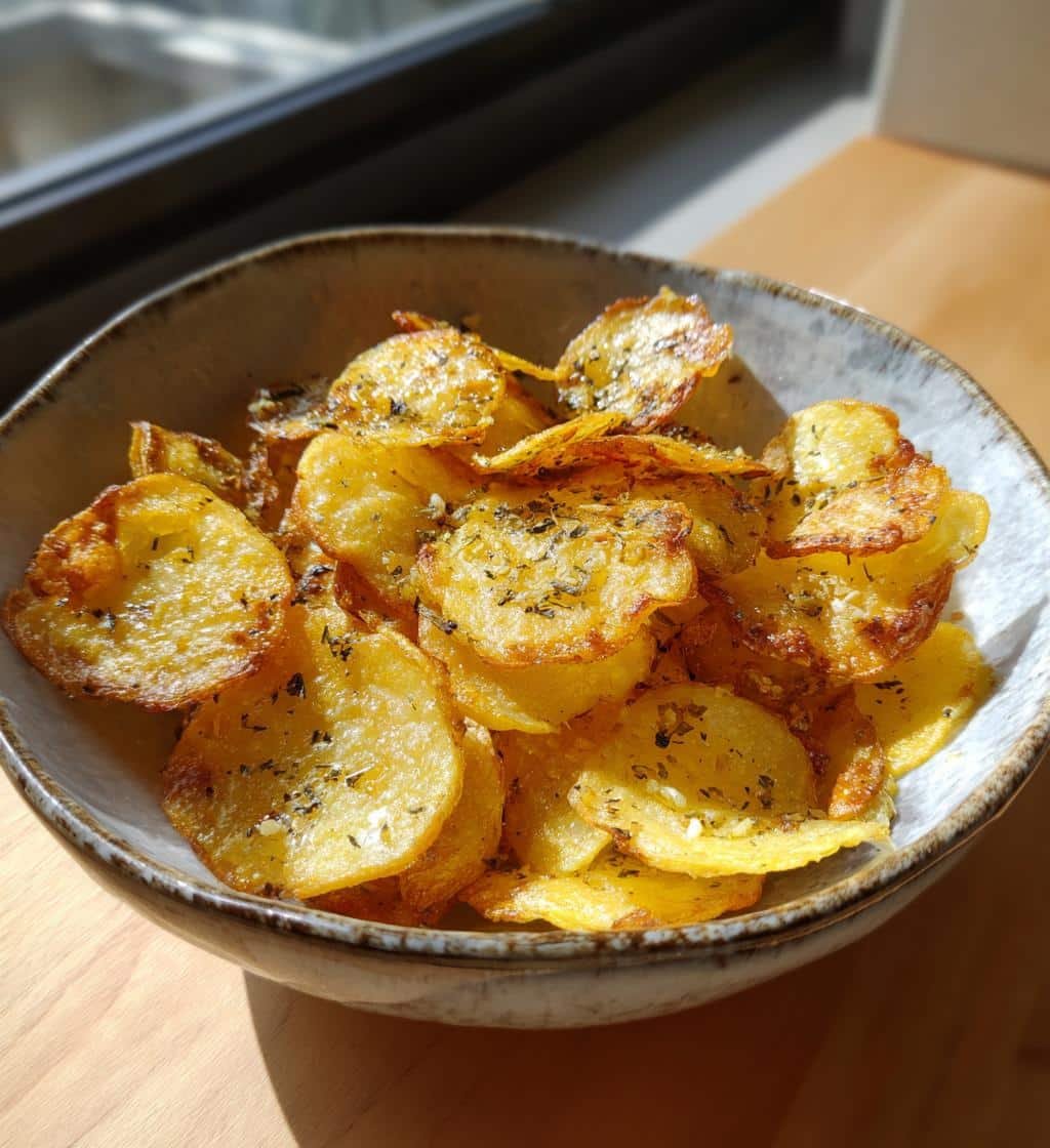 Air Fryer Easy Crispy Garlic & Black Pepper Chips - detail 1
